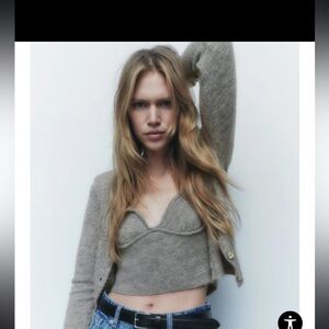 2 piece knit set - cardigan and cami